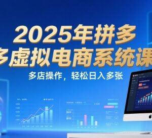 2025年拼多多虚拟电商系统课 新手多店运营实操打法教程-雨叶虚拟资源网