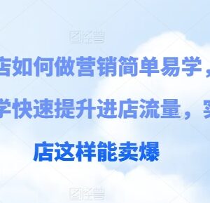 实体店营销落地实操教程 实例教学快速提升进店客流业绩-雨叶虚拟资源网