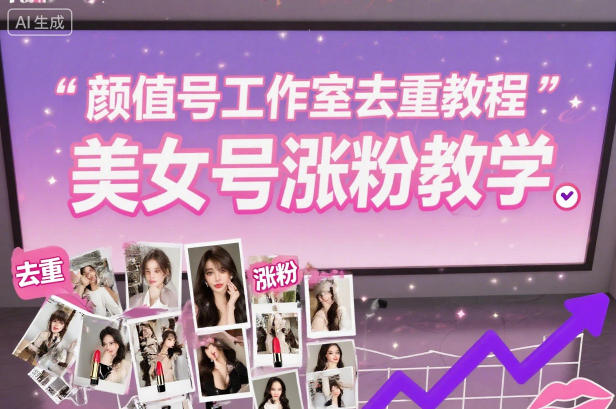 抖音颜值美女账号去重教程 工作室批量起号涨粉实操教学