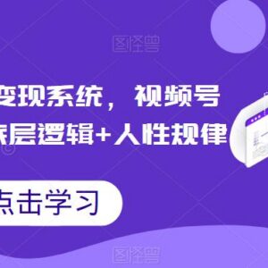 视频号引流变现系统教程 底层逻辑与全流程实操运营技巧汇总-雨叶虚拟资源网