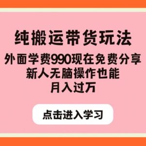 多多视频纯搬运带货实操玩法分享 新人零门槛易上手可落地-雨叶虚拟资源网
