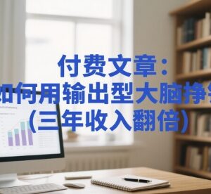 如何打造输出型大脑实现知识变现 三年收入翻倍实操经验分享-雨叶虚拟资源网