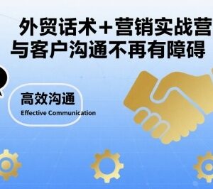 外贸话术营销实战营 全场景沟通技巧解决客户对接转化难题-雨叶虚拟资源网
