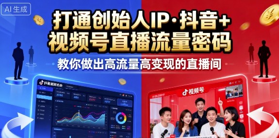 2025年9-10期直播线下课 打造创始人IP解锁抖音视频号流量变现密码