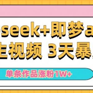 零基础小白用DeepSeek+即梦制作AI养生视频 涨粉变现实操教程-雨叶虚拟资源网