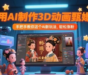AI制作3D动画版甄嬛传实操教程 零基础上手轻松涨粉获流量-雨叶虚拟资源网