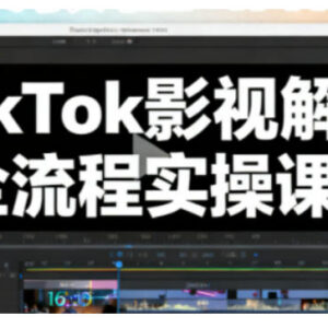TikTok影视解说全流程实操教程 零基础打造TK爆款解说视频-雨叶虚拟资源网
