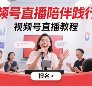 视频号直播陪伴践行营教程 从账号搭建到直播运营全指南-雨叶虚拟资源网