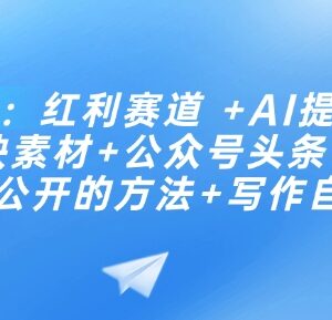 2025红利赛道公众号头条起号指南 AI提示词稀缺素材找法及写作自动化-雨叶虚拟资源网