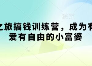 寻宝之旅搞钱训练营完整课程 教你成为有钱有爱有自由的小富婆-雨叶虚拟资源网