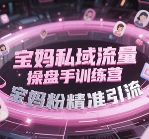 宝妈私域流量操盘手训练营 宝妈粉精准引流全流程实操课程-雨叶虚拟资源网