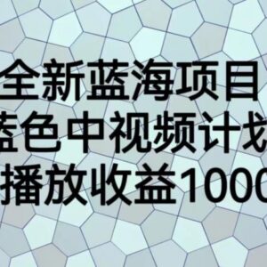蓝色中视频计划玩法揭秘 高收益操作领域及实操流程全解析-雨叶虚拟资源网