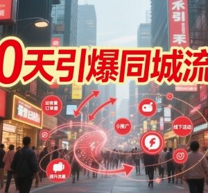30天引爆同城流量实操教程 覆盖团购达人IP投流全运营模块-雨叶虚拟资源网