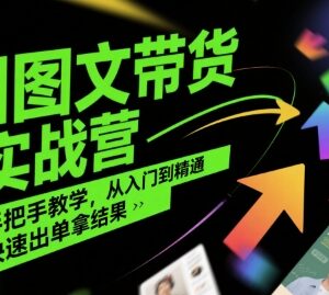 AI图文带货实战营全流程教学 从入门到精通手把手教你快速出单-雨叶虚拟资源网