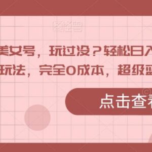 3D美女号零成本蓝海玩法 虚拟资源变现日入500+实操指南-雨叶虚拟资源网