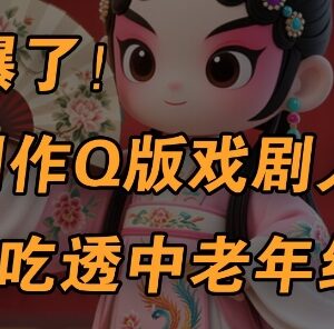AI制作Q版戏剧人物教程 银发经济多渠道变现实操攻略-雨叶虚拟资源网