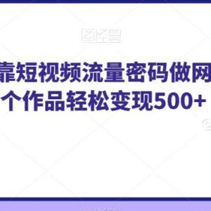 短视频纯绿流量玩法网盘拉新实操 单个作品轻松变现500+教程-雨叶虚拟资源网