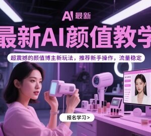 AI颜值博主实操教程 新手易上手流量稳定附完整学习资料-雨叶虚拟资源网