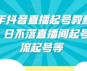 2024年抖音直播起号全教程 正价自然流日不落起号方法汇总-雨叶虚拟资源网