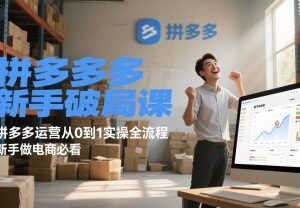 拼多多新手运营从0到1实操全流程 开店运营全步骤干货课程-雨叶虚拟资源网