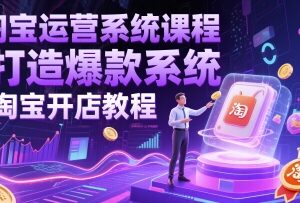 2024淘宝开店运营全流程课程 从选品到爆款打造实操教学-雨叶虚拟资源网
