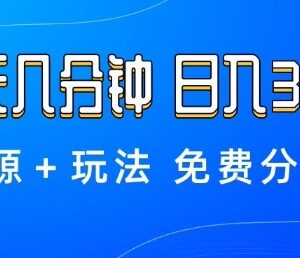 低门槛薅羊毛项目玩法资源分享 每日操作几分钟可日入300+-雨叶虚拟资源网