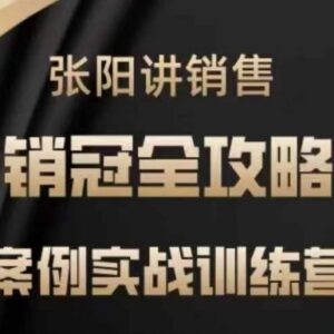 张阳销售实战训练营教程 销冠核心技巧案例实操全攻略-雨叶虚拟资源网