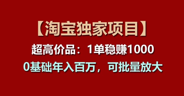 淘宝高客单价单品运营全攻略 0基础可上手可批量复制放大
