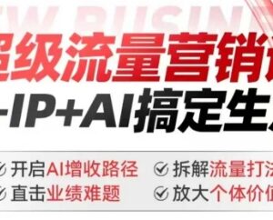 2025超级流量营销课:AI+IP打法拆解 破解业绩难题实现增收-雨叶虚拟资源网