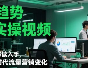 AI趋势解读与流量营销实操教程 含入门科普及多场景落地方法-雨叶虚拟资源网