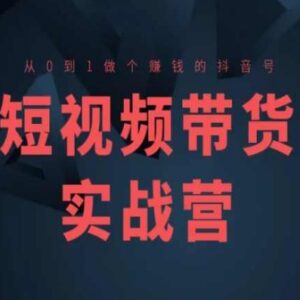 短视频带货高阶实战营教程 从0到1打造可变现抖音号全流程-雨叶虚拟资源网