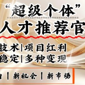 零基础人才推荐官实操教程 低门槛副业风口变现玩法全解-雨叶虚拟资源网