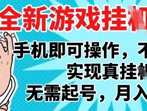 2025独家单手机全自动游戏搬砖 无需操作月入过万玩法揭秘-雨叶虚拟资源网