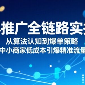 万相台无界推广全链路实操 中小商家从算法认知到爆单获流方法-雨叶虚拟资源网