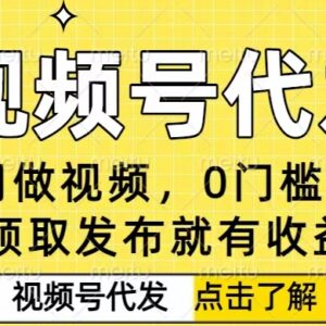 0门槛视频号代发项目介绍 无需剪辑小白操作即可获取收益-雨叶虚拟资源网