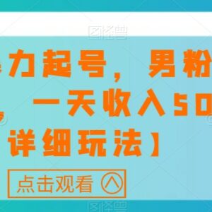 快手男粉暴力起号变现实操攻略 小白可上手的低门槛赚钱项目-雨叶虚拟资源网