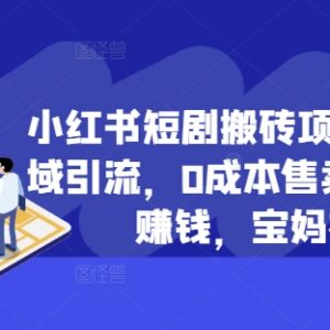 小红书短剧搬砖项目玩法拆解 0成本私域引流售卖边看剧边赚钱-雨叶虚拟资源网