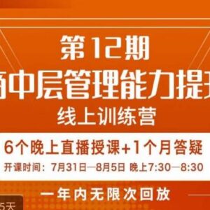 陈少珊电商中层管理能力提升班 面向电商主管及20人内电商老板-雨叶虚拟资源网