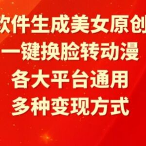 AI换脸制作美女原创视频方法 多平台通用变现玩法解析-雨叶虚拟资源网