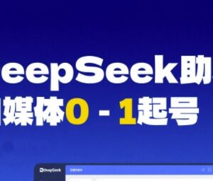 DeepSeek赋能自媒体0-1起号 从AI工具实操到变现全教程-雨叶虚拟资源网