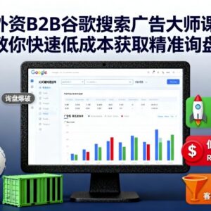 外资B2B谷歌搜索广告大师课 教外贸低成本获取精准询盘-雨叶虚拟资源网