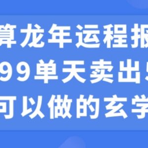 2024零成本龙年运程报告售卖项目拆解 小白可做单日获利近万-雨叶虚拟资源网