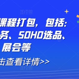 全套外贸实战课程打包 涵盖背调业务SOHO选品展会等模块-雨叶虚拟资源网
