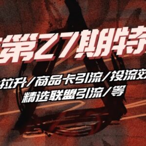 抖音小店第27期特训营 体验分拉升商品卡引流全流程教学-雨叶虚拟资源网
