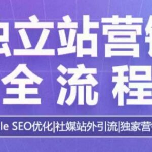 独立站营销全流程指南 Google SEO优化与社媒站外引流技巧-雨叶虚拟资源网