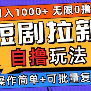 2024悟空浏览器短剧拉新自撸玩法 低门槛批量操作收益教程-雨叶虚拟资源网
