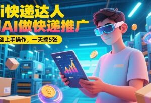 0基础可上手AI快递达人项目 快递推广变现实操玩法教程-雨叶虚拟资源网