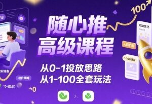 随心推从0到1投放思路教程 含从1到100全套运营实操玩法-雨叶虚拟资源网