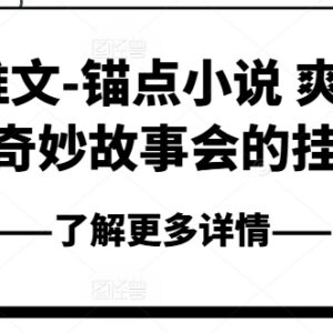 小说推文项目资源 锚点小说爽读快果奇妙故事会挂载教程-雨叶虚拟资源网