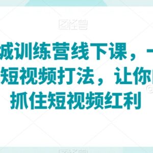 2023同城训练营线下课 可复制同城短视频打法助力实体店抓流量红利-雨叶虚拟资源网